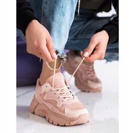 SHELOVET Scarpe da ginnastica casual in polvere rosa 2