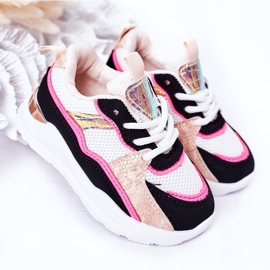 Scarpe Sportive Bambini Sneakers Neon Pink Game Time bianco nero rosa 2
