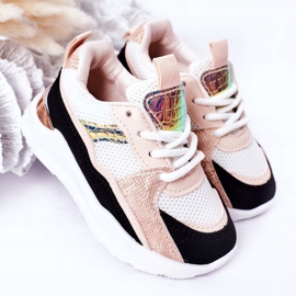 Scarpe da ginnastica per bambini Sneakers Nero-Rosa Game Time bianca 2