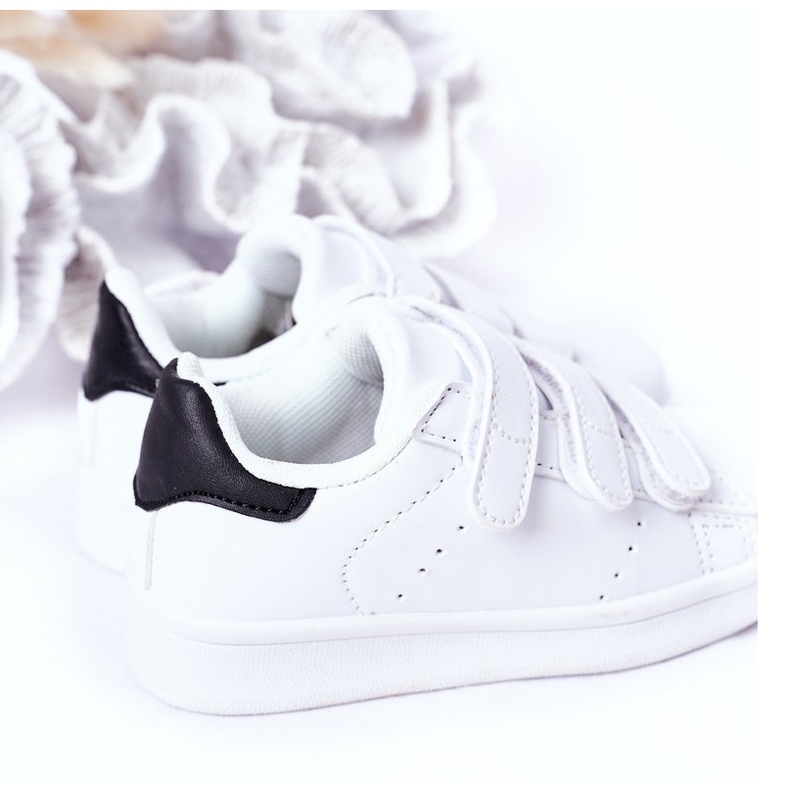 FR1 Scarpe sportive da bambino con velcro bianco e nero Fifi 1