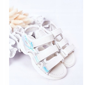Sandali Sportivi Da Bambino Con Velcro Bianco Flyn 1