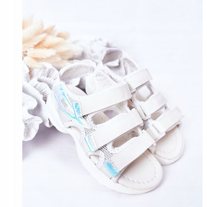 Sandali Sportivi Da Bambino Con Velcro Bianco Flyn bianca 1