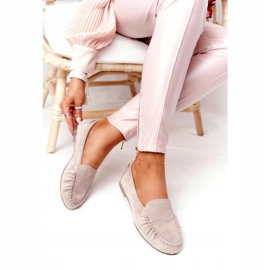 Mocassini in camoscio Sergio Leone MK722 Beige 4