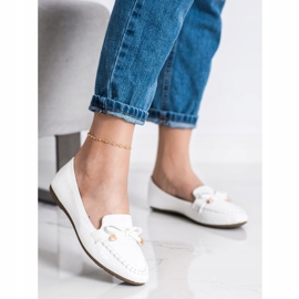 Kayla Mocassini casual in ecopelle bianco 1