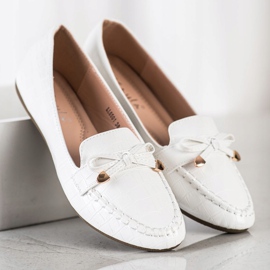 Kayla Mocassini casual in ecopelle bianco 2