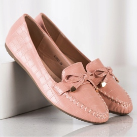 Kayla Mocassini casual in ecopelle rosa 1