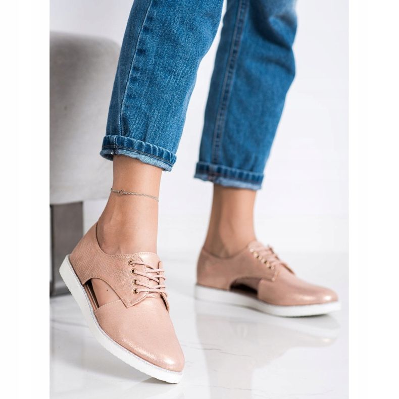 Forever Folie Scarpe alla moda con cut-out multicolore d'oro 1