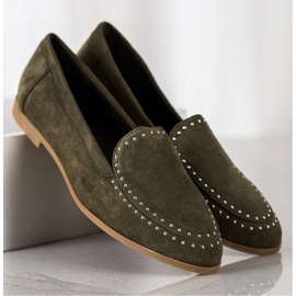 Coura Signori classici in pelle scamosciata verde 2