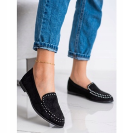 Coura Signori classici in pelle scamosciata nero 1