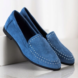 Coura Signori classici in pelle scamosciata blu 2