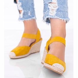 Espadrillas gialle sulla zeppa di Louise giallo 2