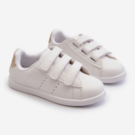 Sneakers Bambini Con Velcro Bianche e Oro Cute Girl bianca bianca 2