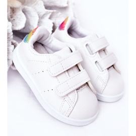 Sneakers per bambini Bianco-Arcobaleno Velcro Cute Girl 2