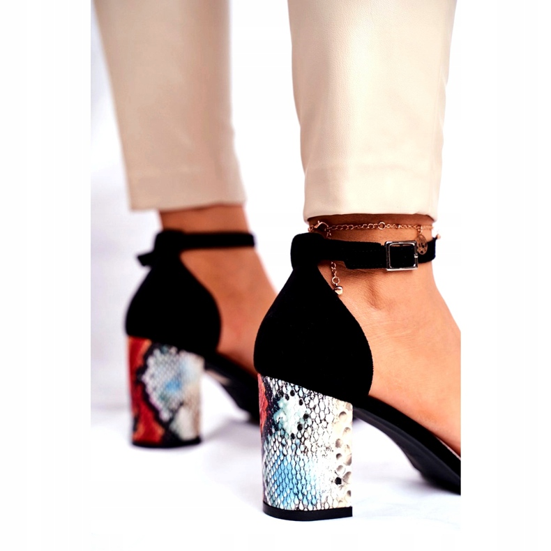 Sandali Donna Con Tacco Alto Sergio Leone Nero SK873 multicolore 2