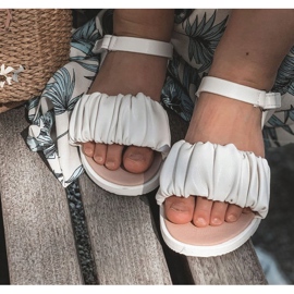 FR1 Sandali Per Bambini Con Velcro Aimy Bianco 5