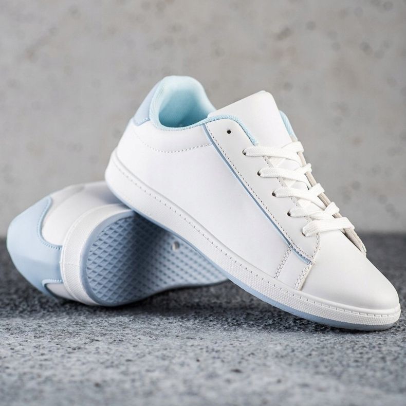 SHELOVET Sneakers Basse Con Ecopelle bianca 1