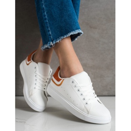 SHELOVET Sneakers Con Inserto Arancio bianco 2