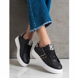 SHELOVET Sneakers in ecopelle nero 2