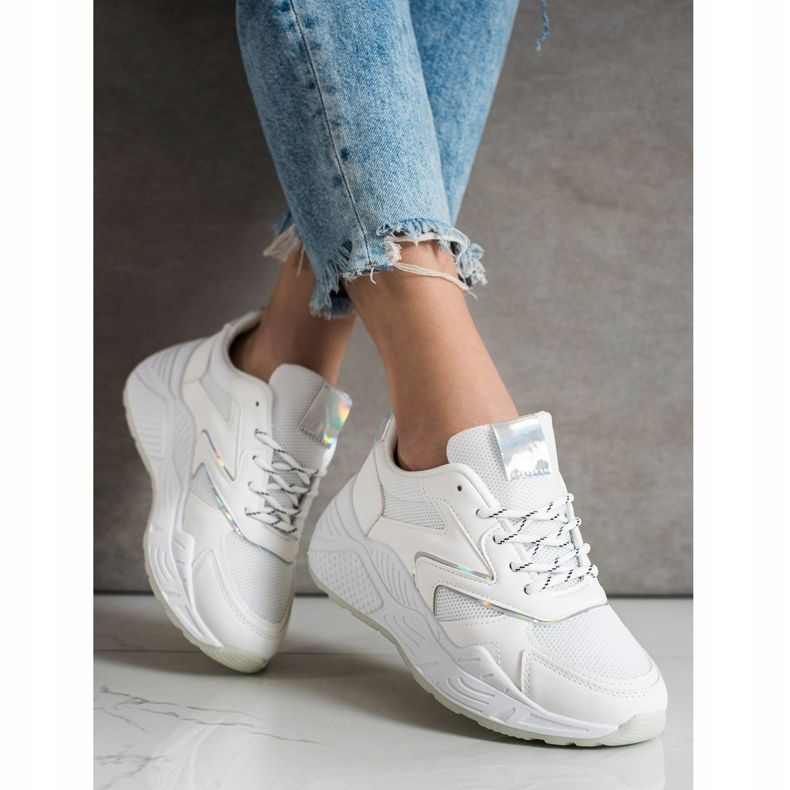 SHELOVET Scarpe da ginnastica alla moda bianca 2