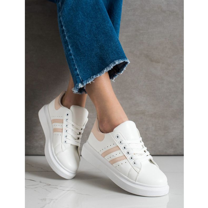 SHELOVET Sneakers Classiche Con Righe bianca 2