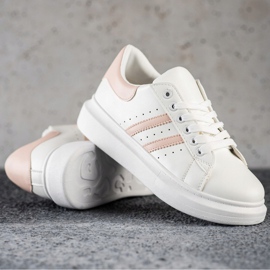 SHELOVET Sneakers Classiche Con Righe bianca 1