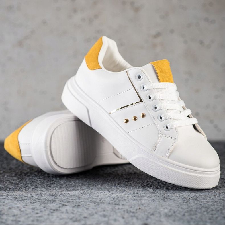 SHELOVET Sneakers in ecopelle bianca 1