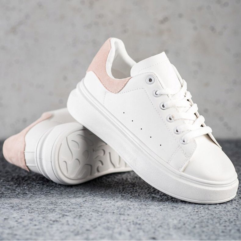 SHELOVET Sneakers bianche sulla piattaforma bianco 1