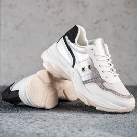 SHELOVET Comode sneakers alla moda bianca multicolore 1