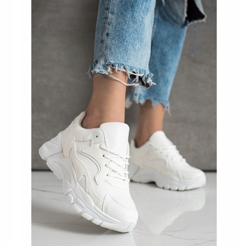SHELOVET Scarpe da ginnastica bianche casual bianco 1