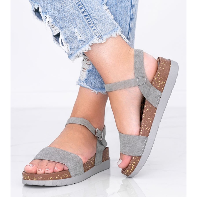 Sandali grigi con soletta Preatty Pea grigio 2