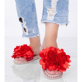 Ciabatte rosse da donna Dain rosso 1