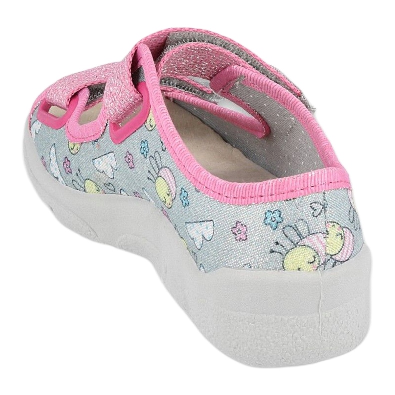 Sandalo Befado per bambina 869x154 rosa d'argento grigio 1