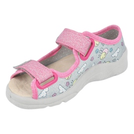Sandalo Befado per bambina 869x154 rosa d'argento grigio 3