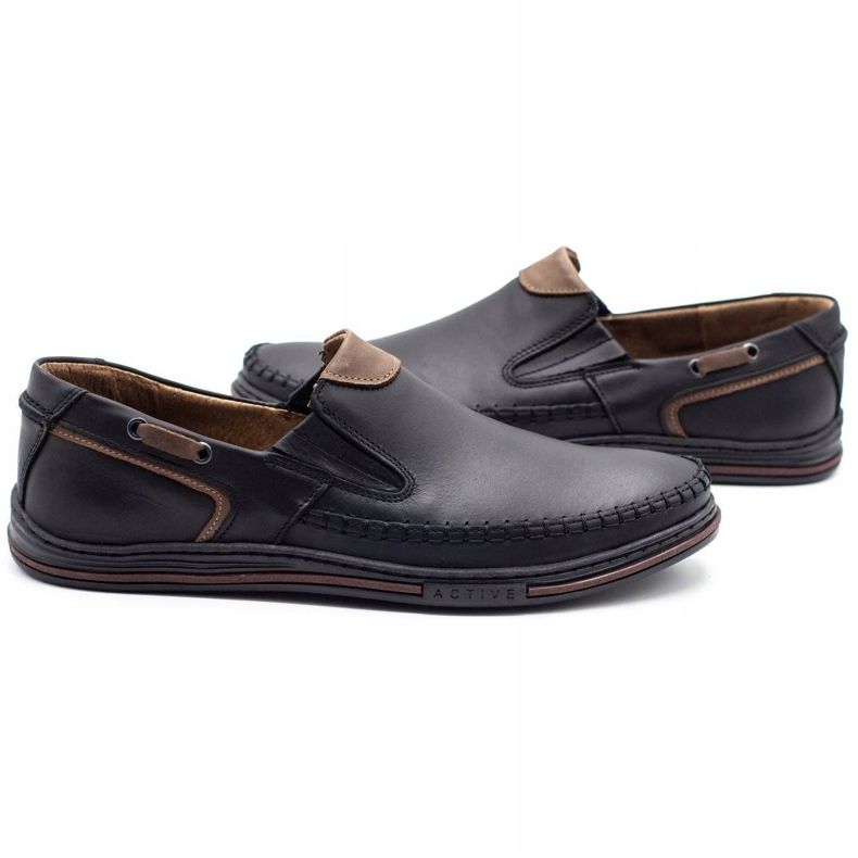 Polbut Scarpe uomo mocassini 09 nero marrone 3