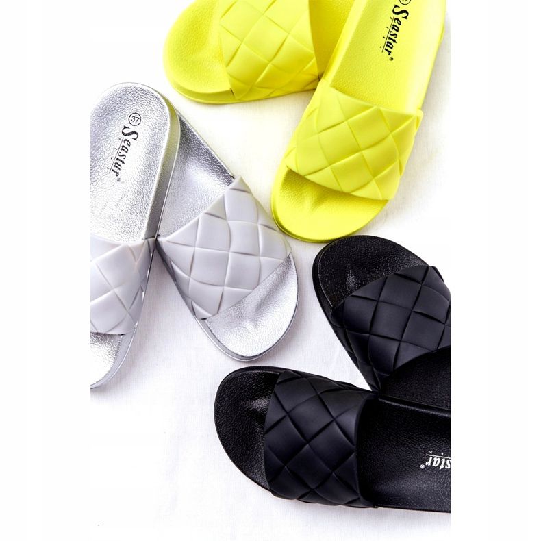 PS1 Pantofole di gomma nere da donna Let's Swim nero 6