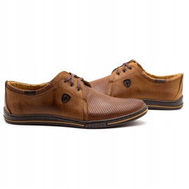 Polbut Scarpe in pelle maschile 343p Openwork Camel marrone 3