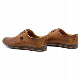 Polbut Scarpe in pelle maschile 343p Openwork Camel marrone 5