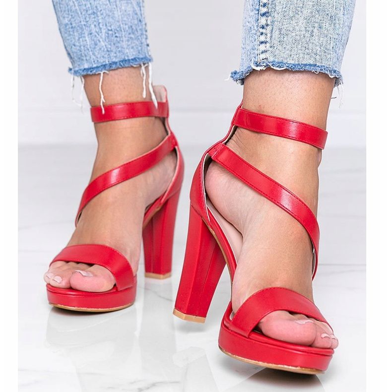 Sandali rossi sulla piattaforma Got You rosso 1