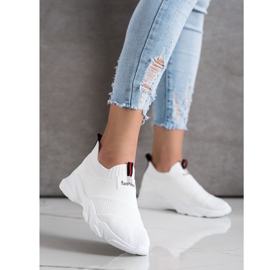 SHELOVET Sneakers alla moda senza lacci bianca 2
