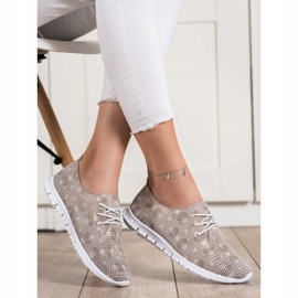 Goodin Scarpe in pelle leggera beige marrone 1