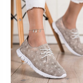 Goodin Scarpe in pelle leggera beige marrone 2