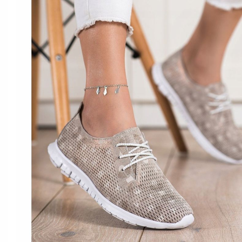 Goodin Scarpe in pelle leggera beige marrone 2