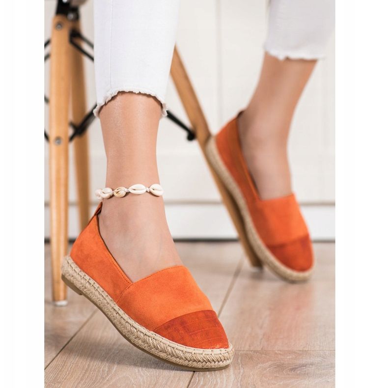 Bestelle Espadrillas in pelle scamosciata arancioni arancia 1