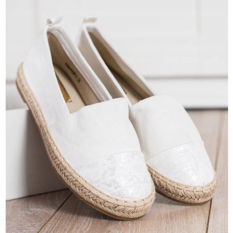 Bestelle Espadrillas in pelle scamosciata bianche bianco 2