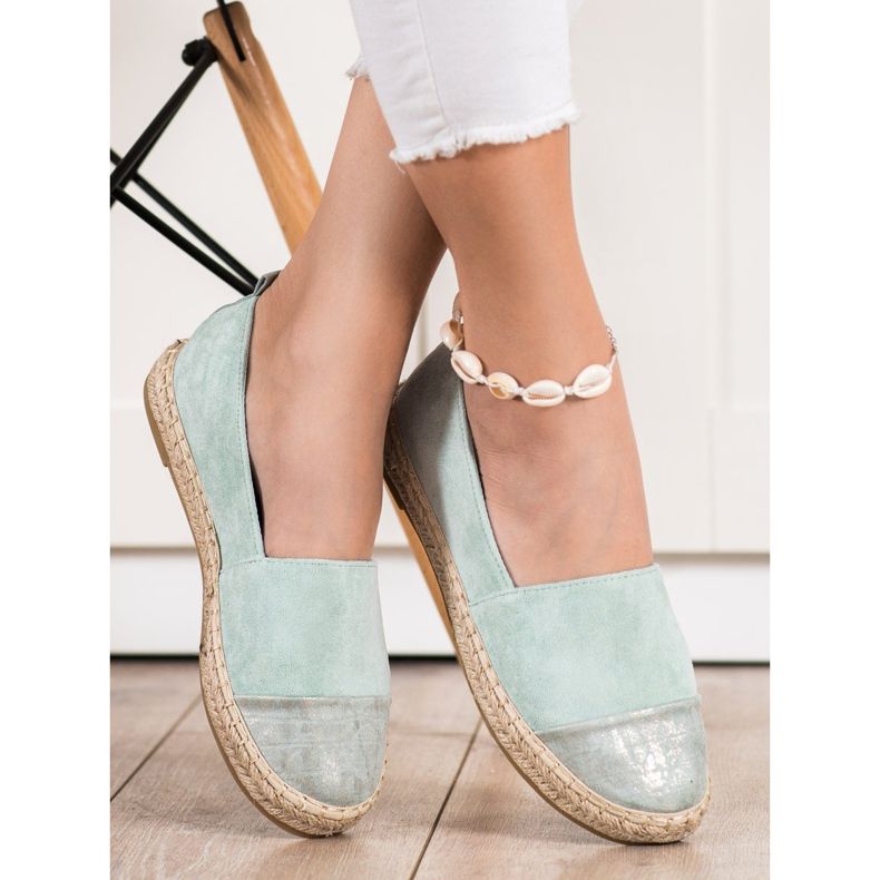 Bestelle Espadrillas in camoscio menta verde 1