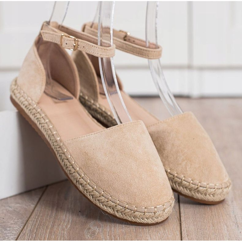 Small Swan Espadrillas comode in pelle scamosciata marrone 2