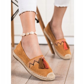 Melisa Espadrillas con frange marrone 1