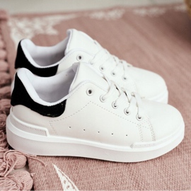 FRROCK Scarpe sportive per bambini per bambini Bilbo bianche bianco nero 1