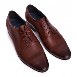 Bednarek Polish Shoes Pantofole in pelle da uomo Bednarek 804 marrone scuro 4