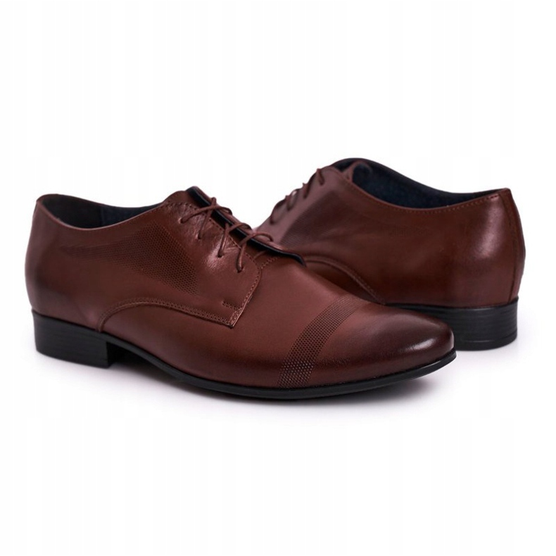 Bednarek Polish Shoes Pantofole in pelle da uomo Bednarek 804 marrone scuro 3